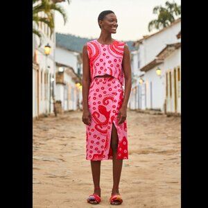 Top Only | Farm Rio Octocool Split Back Linen Top Octopus Print L…